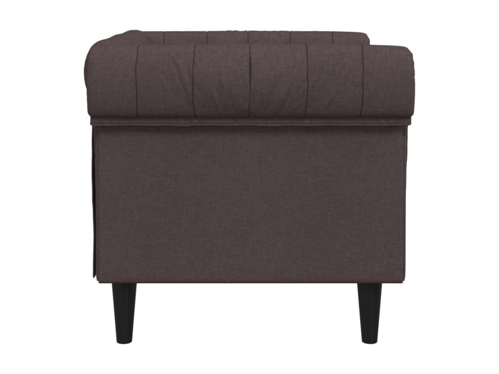 Fauteuil d'appoint en tissu marron