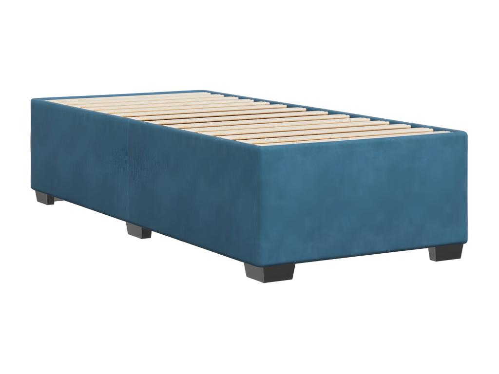 Cadre de lit bleu 90x200 cm velours NEER67798