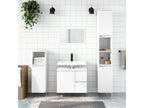Ensemble de meubles salle de bain 3 pcs blanc bois d'ingénierie SFJB63188
