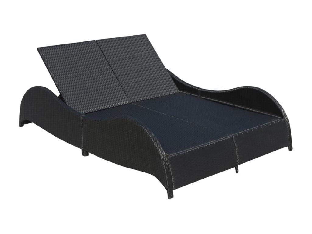 Transat chaise longue bain résine noire 200x132x45 cm 02 0012729 NEKJ94300