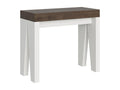 Console extensible 90x40/196 cm Boisona Petit dessus Noyer - structure Frêne Blanc FSNP18317