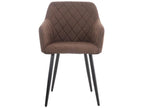 Chaise gondole - Tissu / Métal - Marron - Lysvia HNCR34142