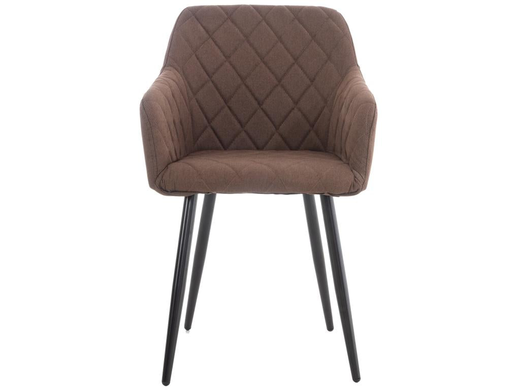 Chaise gondole - Tissu / Métal - Marron - Lysvia HNCR34142