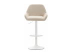 Tabouret de bar x1 métal blanc 51x52x89 cm 10 0004549 UVWY93815