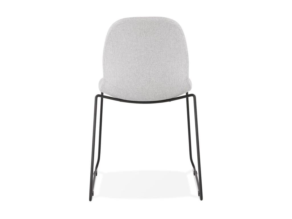 Chaise Design en Tissu Boisona 85cm Gris / Noir LUWJ39005