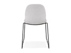 Chaise Design en Tissu Boisona 85cm Gris / Noir LUWJ39005