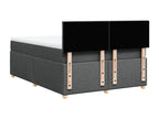 Sommier à Boisona de lit avec matelas Gris foncé 140x190cm Tissu OGCC80238