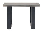 Table basse avec bord naturel Gris 60x60x40 cm Bois d'Boisona NLMW30519