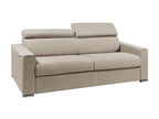 Canapé 4 places convertible express en tissu beige - couchage 160 cm - Matelas 18 cm Boisona PSQI73035
