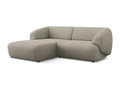 Canapé d'angle 2,5 places modulable gauche en tissu bouclette - beige foncé - Boisona XFIQ49368