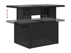 Salon de jardin 6 pcs avec coussins noir résine tressée JHYP30450
