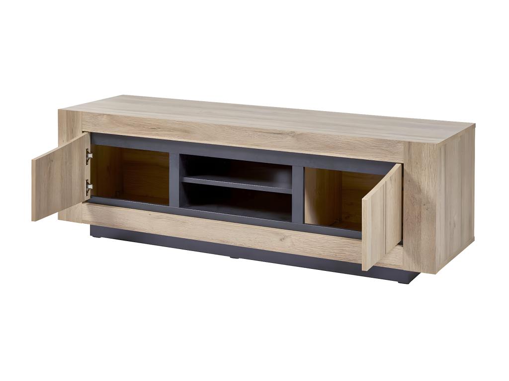 Boisona - Meuble TV 2 Portes avec Niche Centrale BGNK56383