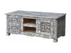 Meuble bas en bois gris 120x45x50h QBQN99171