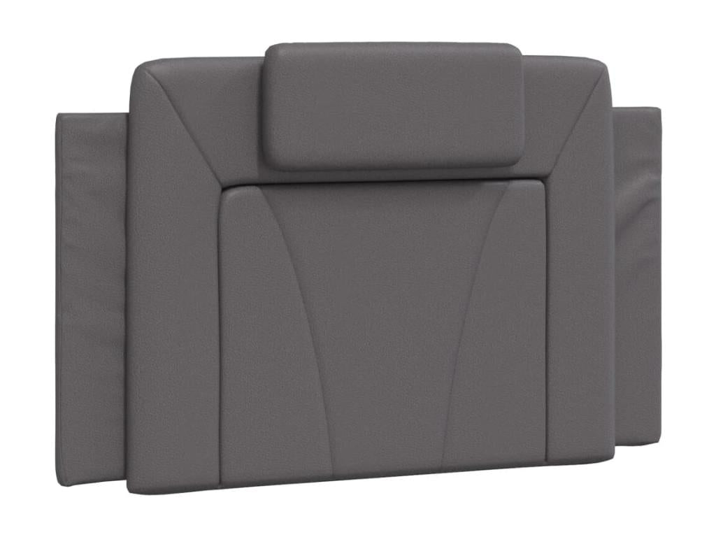 Lit avec matelas gris 90x200 similicuir NDPI33918