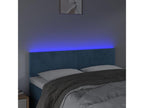 Tête de lit à LED Bleu foncé 144x5x78/88 cm Velours EQMH55365