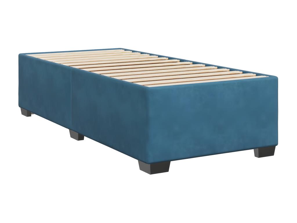 Cadre de lit bleu 90x200 cm velours NEER67798