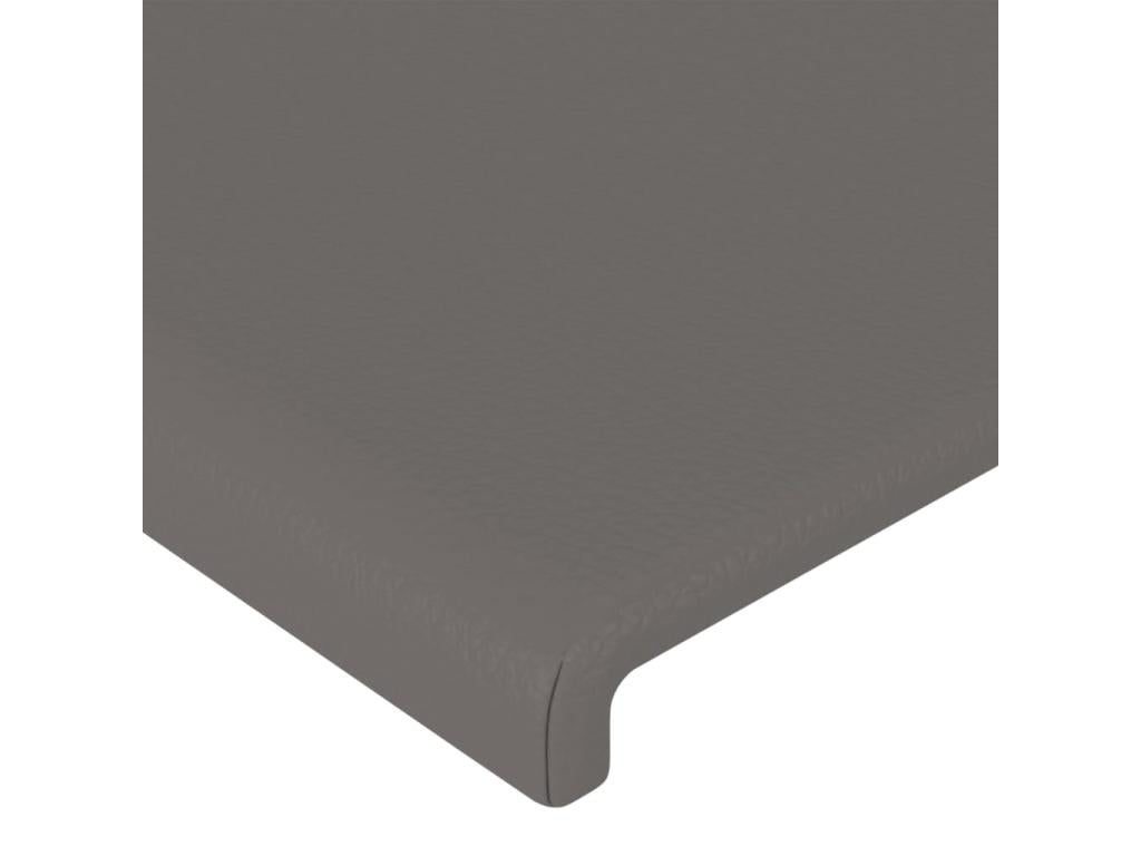 Cadre de lit avec tête de lit Gris 90x200 cm Similicuir TQWB31575