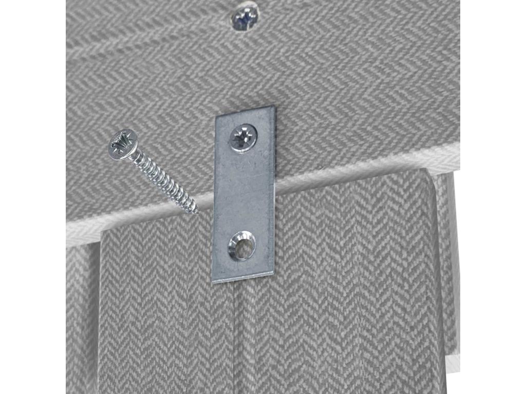Boisona Tête de Lit Bois Recyclé Dm Style Vertical avec Pieds 145x115cm Lits 145 - Pointes Grises VRBZ46594