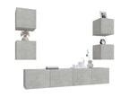 Ensemble de meubles TV 6 pièces Gris béton Bois d'ingénierie HUDS31781