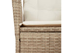 Ensemble à manger de jardin et coussins 9 pcs beige Poly rotin ZPAU76748