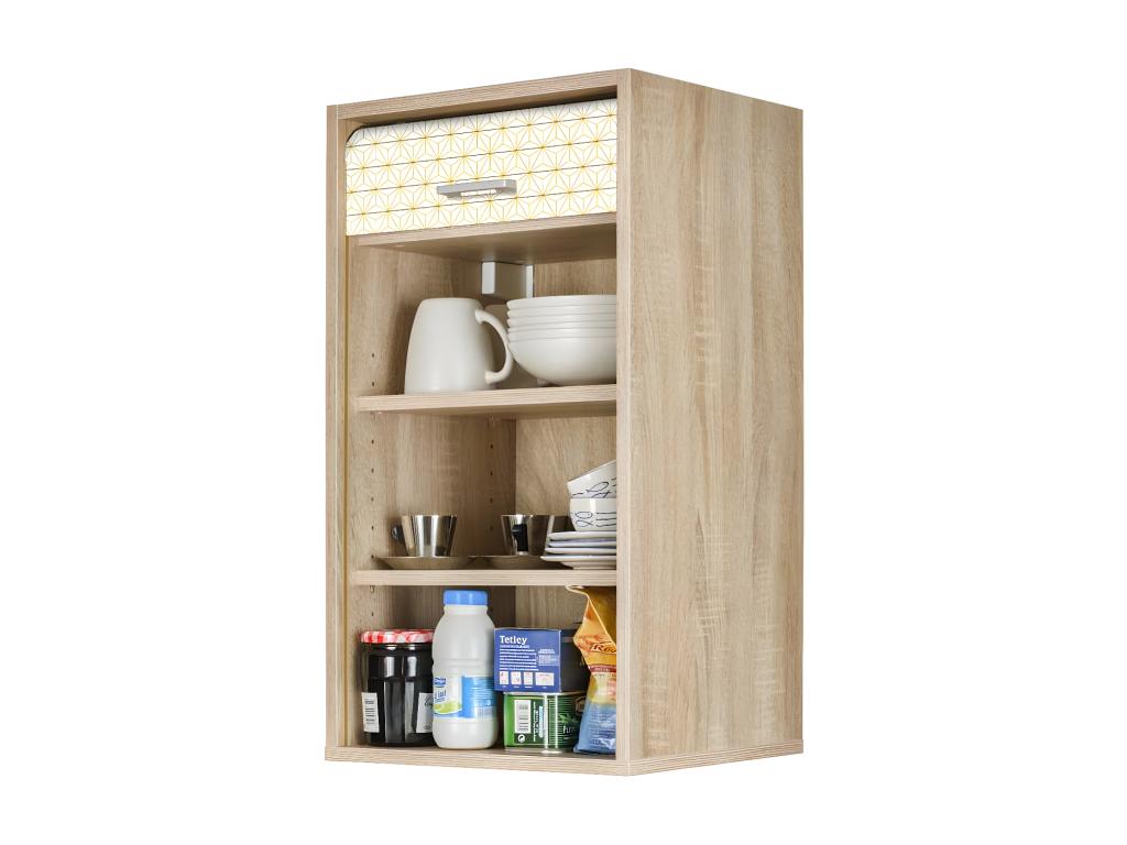 Meuble de rangement de cuisine M Chêne/Etoile jaune - Boisona KBWH48062