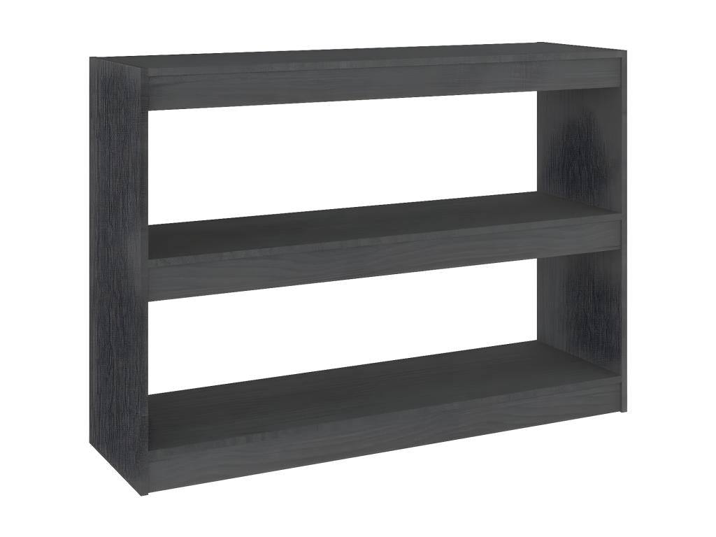 Bibliothèque/Séparateur de pièce Gris 100x30x71.5 cm Pin massif UULG09921