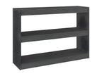 Bibliothèque/Séparateur de pièce Gris 100x30x71.5 cm Pin massif UULG09921