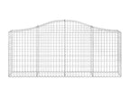 Paniers à gabions arqués 6 pièces 200x30x80/100 cm Fer galvanisé NGWW09255