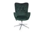 Chaise de bureau réglable en velours vert Boisona YDVM99637