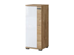 Meuble bas 1 porte Boisona coloris chêne et blanc BUKC64661