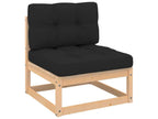Salon de jardin 8 pcs avec coussins Bois de pin solide 6 OOPP77485