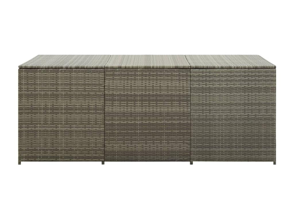 Coffre boîte meuble de résine grise 180x90x75 cm 02 0013119 BKAM27224