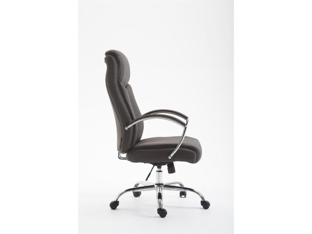 Chaise de bureau - Tissu / Métal chromé - Gris foncé - Boisona TXLM99581