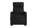 Fauteuil d'appoint en similicuir noir