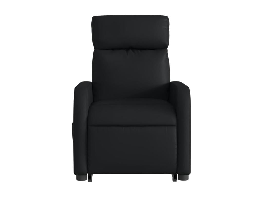 Fauteuil d'appoint en similicuir noir