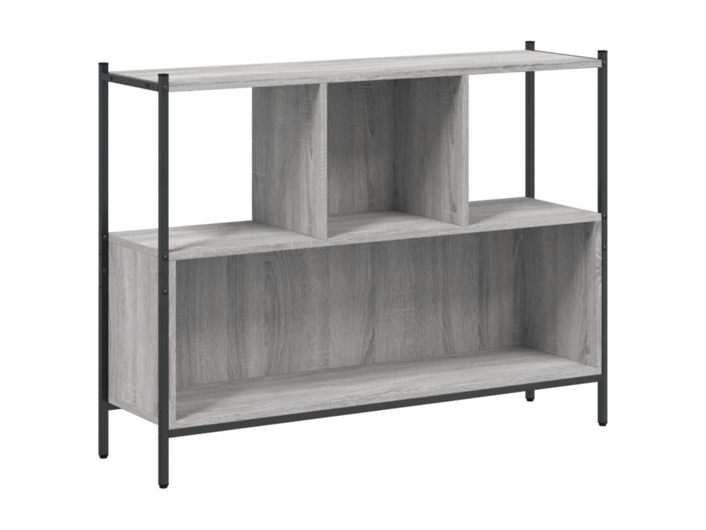 Bibliothèque Boisona gris 102x28x77,5 cm bois d'ingénierie AHPJ13244