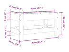 Repose-pied de jardin 62x30x32 bois de pin massif BWYV46931