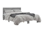 Cadre de lit Boisona gris 120x190 bois d'ingénierie et métal ZRRD00533