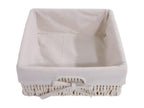Commode / banc 2 paniers 2 tiroirs 62x33x42cm garderobe Boisona vintage blanc IONJ64781