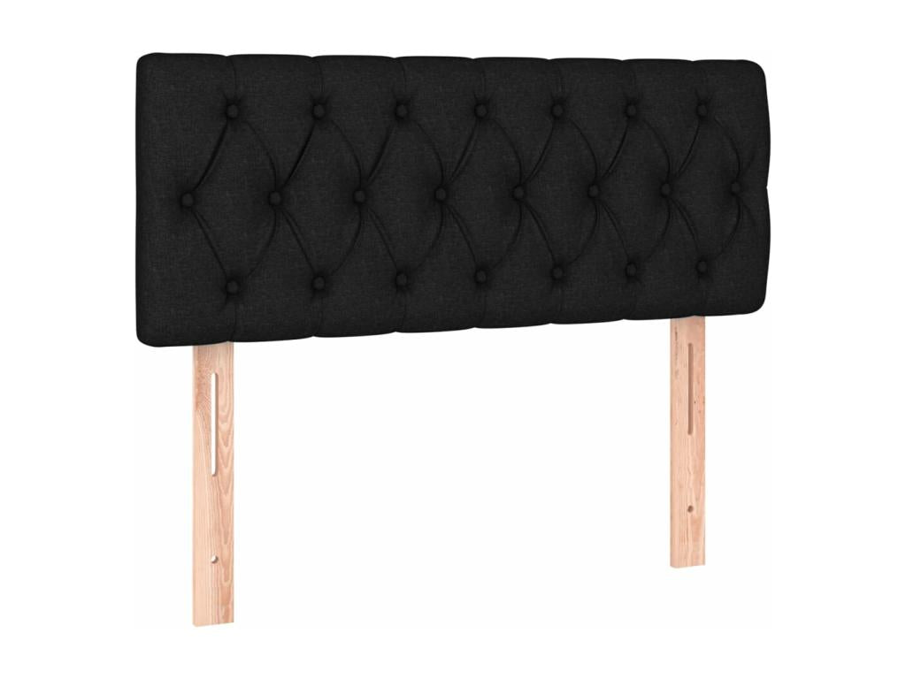 Sommier tapissier avec matelas et LED Noir 90x190 cm Tissu TOWD56003