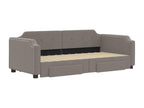 Lit de jour avec gigogne et tiroirs Boisona 90x200 cm tissu LIWZ89639