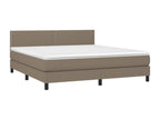 Lit à sommier tapissier avec matelas Boisona 180x200 cm Tissu YWHS32484