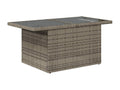 Salon de jardin 6 pcs avec coussins gris résine tressée HTTI94779