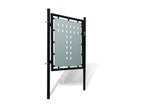 Portail simple de clôture Noir 100x125 PBQY69547