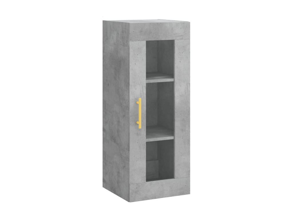 Buffet haut Gris béton 34,5x34x180 cm Bois d'ingénierie DMZB48130