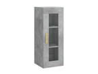 Buffet haut Gris béton 34,5x34x180 cm Bois d'ingénierie DMZB48130