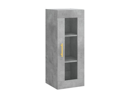 Buffet haut Gris béton 34,5x34x180 cm Bois d'ingénierie DMZB48130