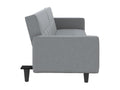 Canapé-lit avec coussins gris clair tissu VECX58348
