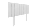 Boisona Tête de Lit Bois Recyclé Dm Style Vertical avec Pieds 90x115cm Lits 90 - Blanc Massif MOED66239