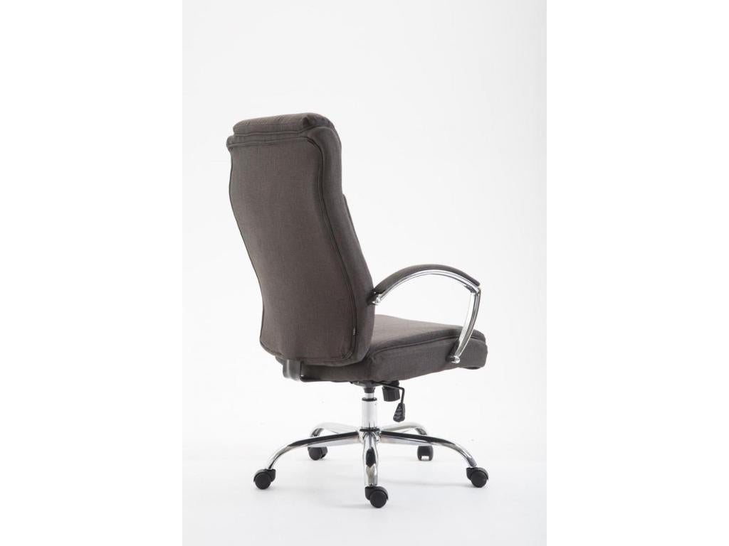 Chaise de bureau - Tissu / Métal chromé - Gris foncé - Boisona TXLM99581
